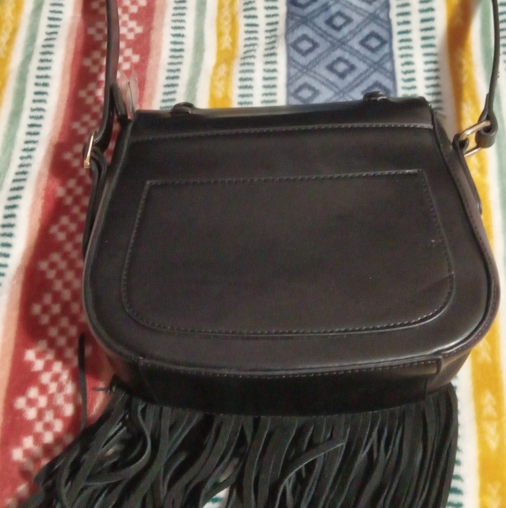 Elegant Summer&Rose Black leather cross body purse NWOT - Picture 2 of 7